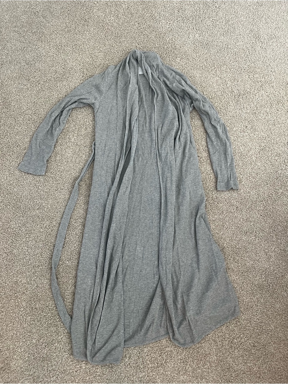 Monica + Andy Maternity Waffle Robe Gray